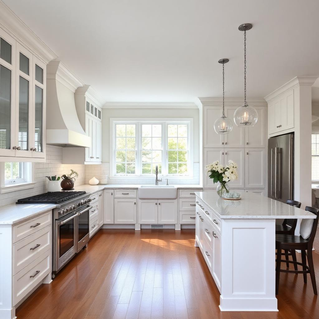 Modern Farmhouse Kitchen in Newton, MA